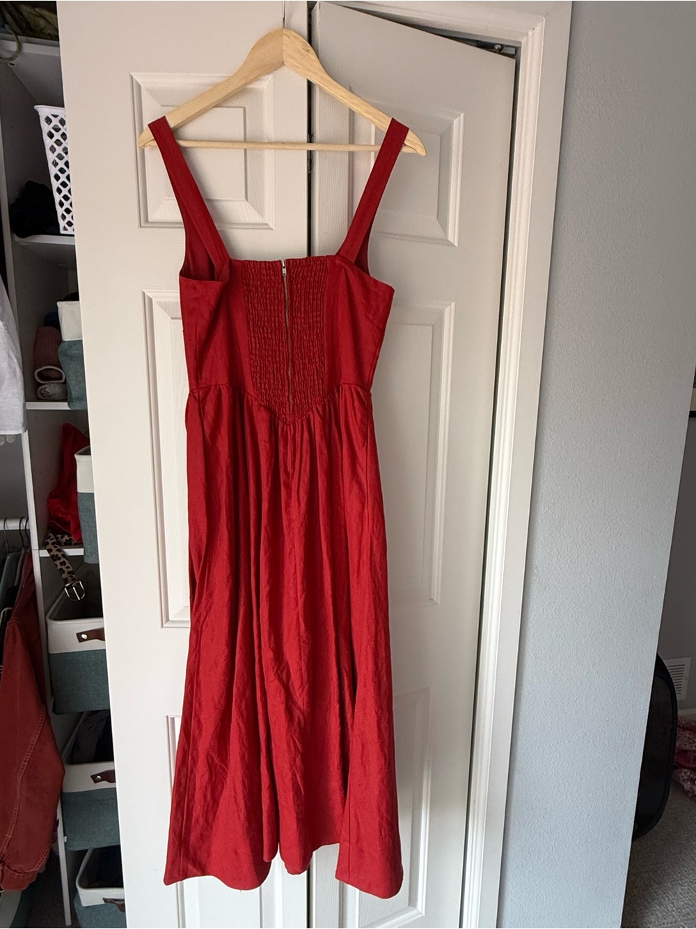 Balia Linen Dress Reformation in Sundried Tomato - Picture 10 of 11